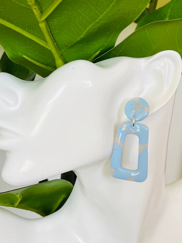 Suzie Light Blue Earrings for wholesale by Kris Lucie