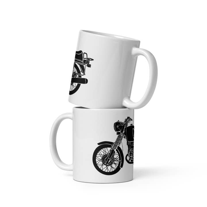 Caneca Café Com Cabeça Aérea Velha Motocicleta R75 por atacado de Bellavance Ink