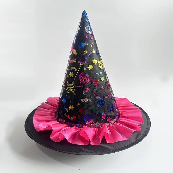 Little Trendy - Wholesale Party Hat/Crown - Halloween Glitter Mesh Witch Hat Party dress hat1