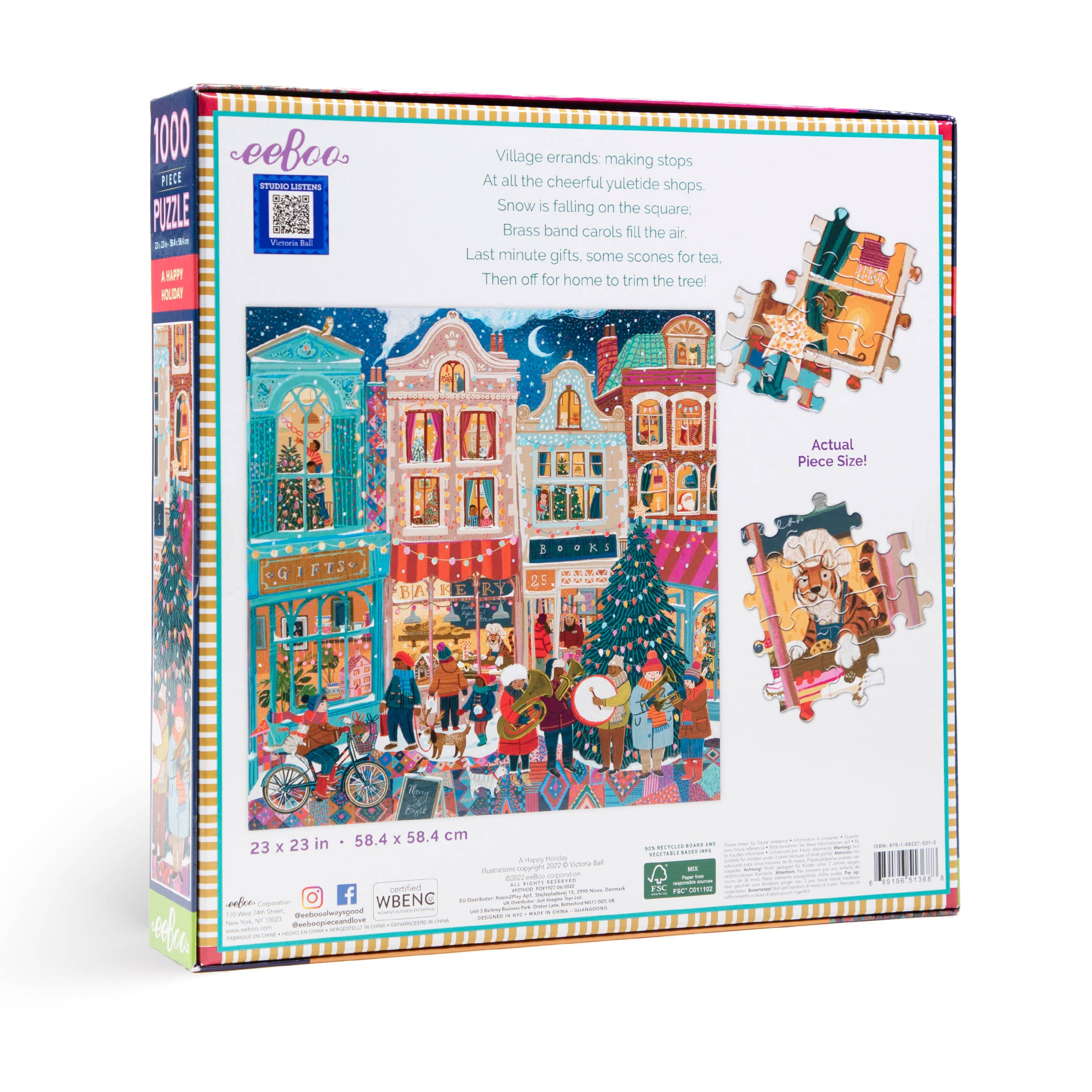 eeBoo - Wholesale Puzzle - Adult - A Happy Holiday 1000 Piece Puzzle *HOLIDAY*1