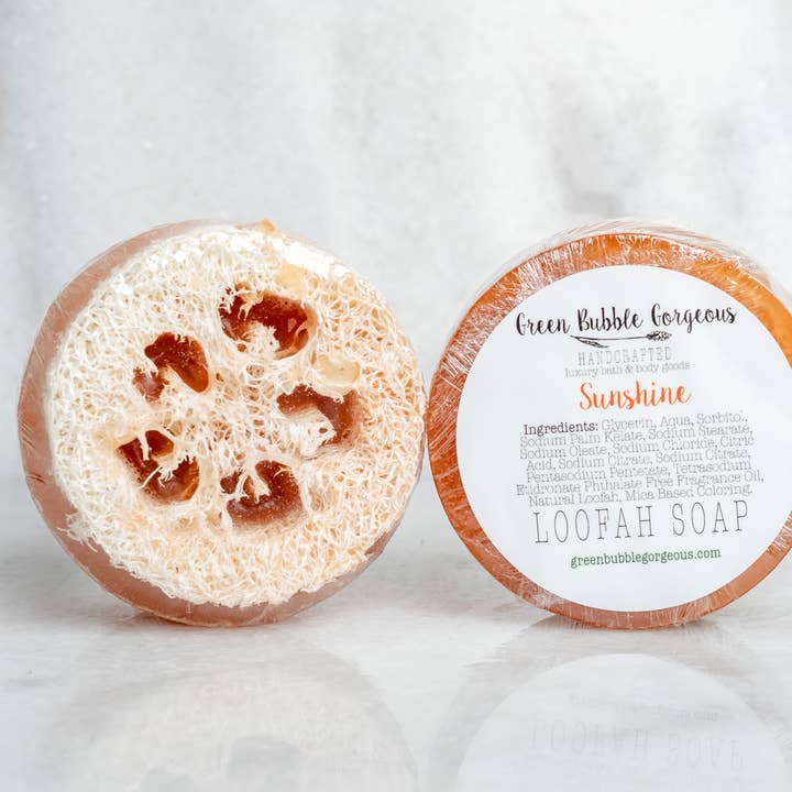 Green Bubble Gorgeous - Wholesale Bar Soap - Sunshine Loofah Soap