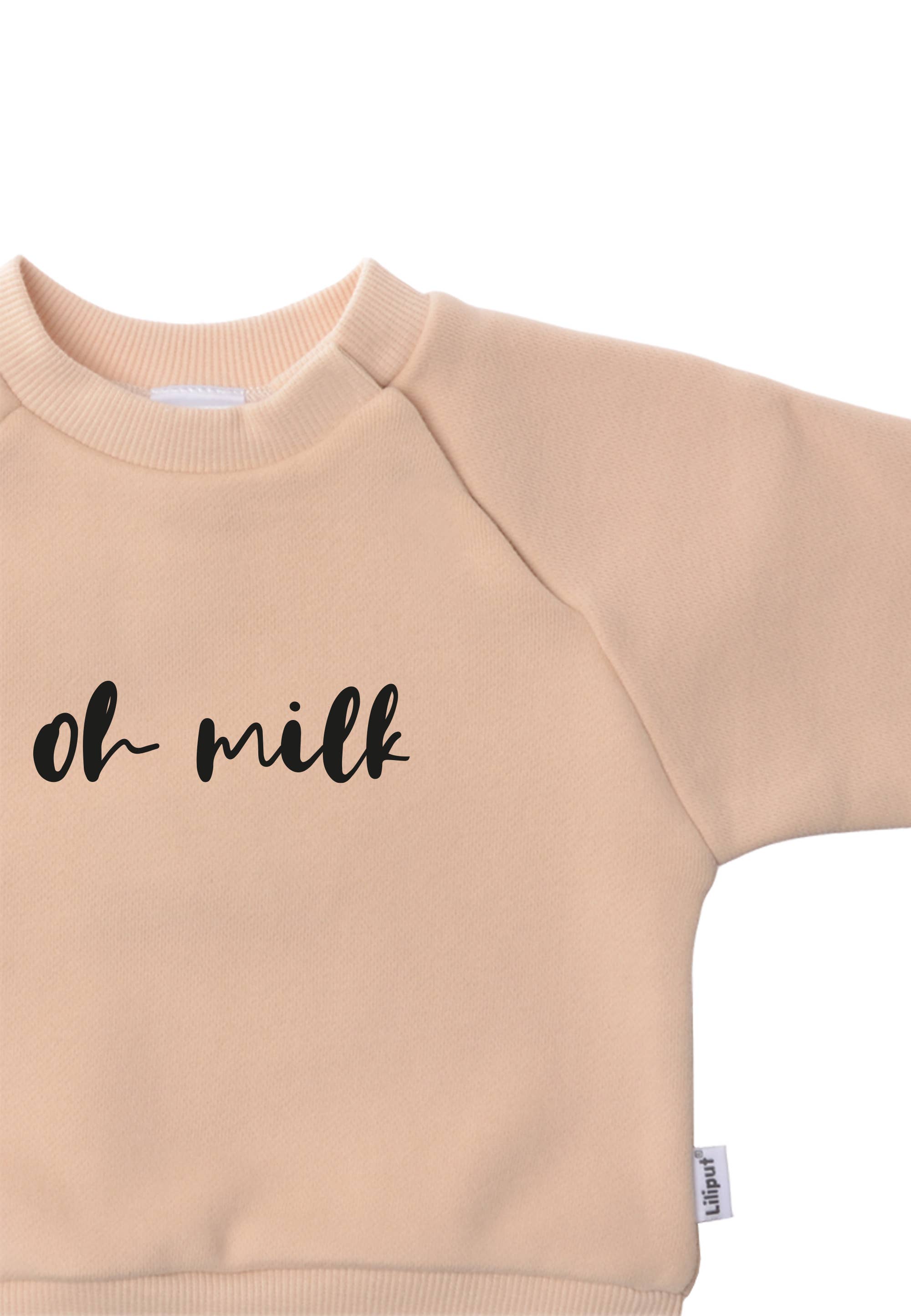 Liliput - Wholesale Sweatshirt - Kids - Beige sweatshirt with "oh milk" print1
