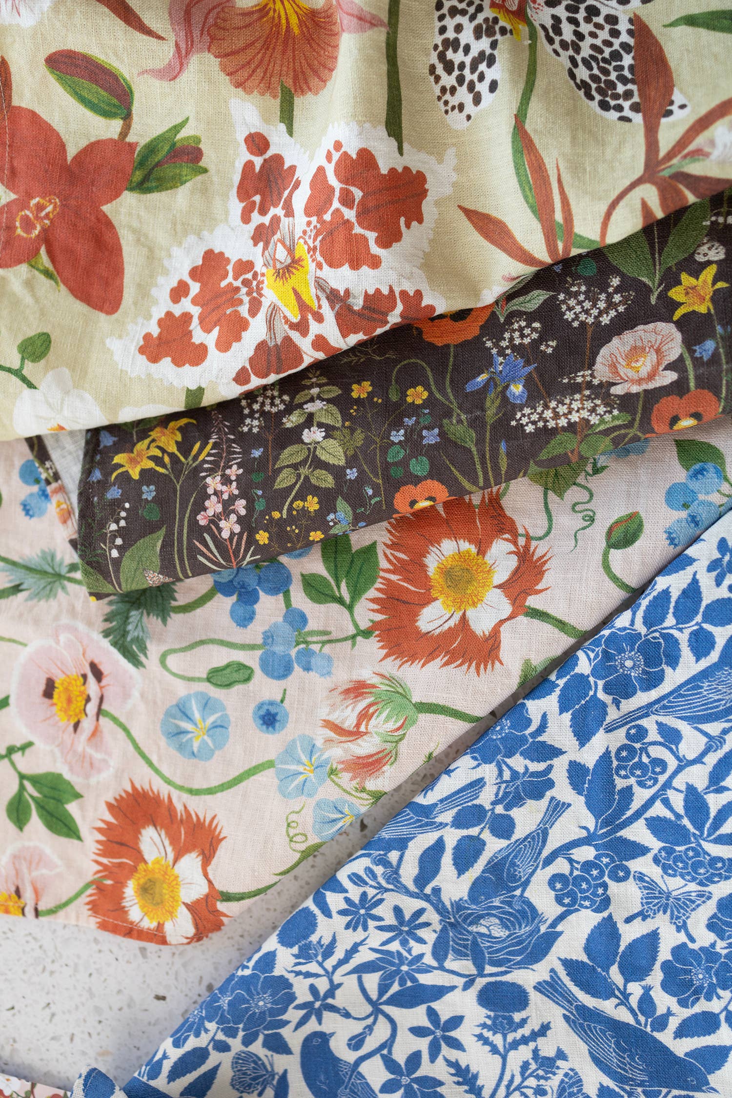 Botanica Paper Co. – Toalha de chá por atacado – Pano de Copa Wild Flowers em Linho 100%2