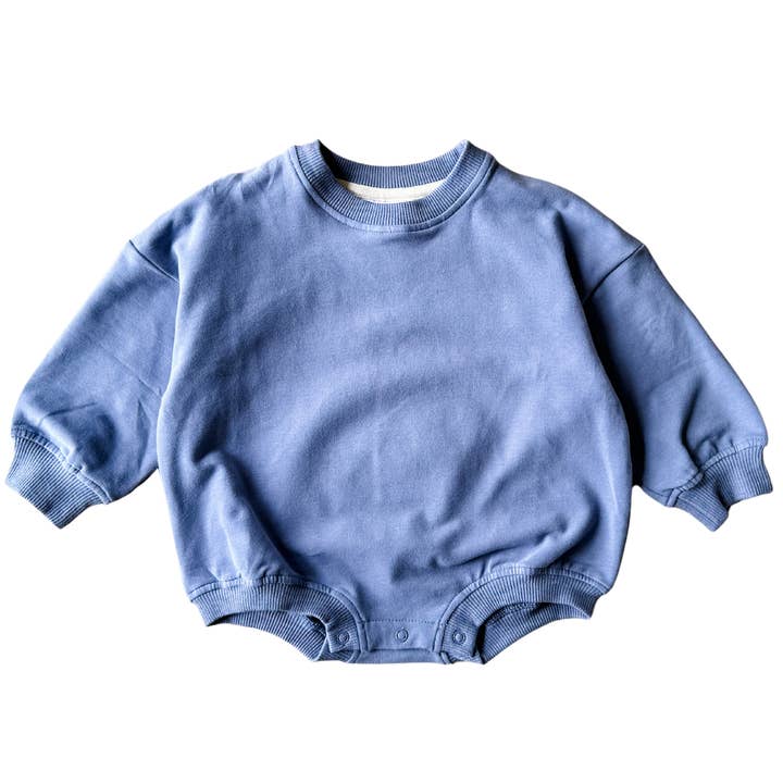 Addie Joy company - Wholesale Romper - Kids - Oversized Cozy Romper - Dreamy Blue7