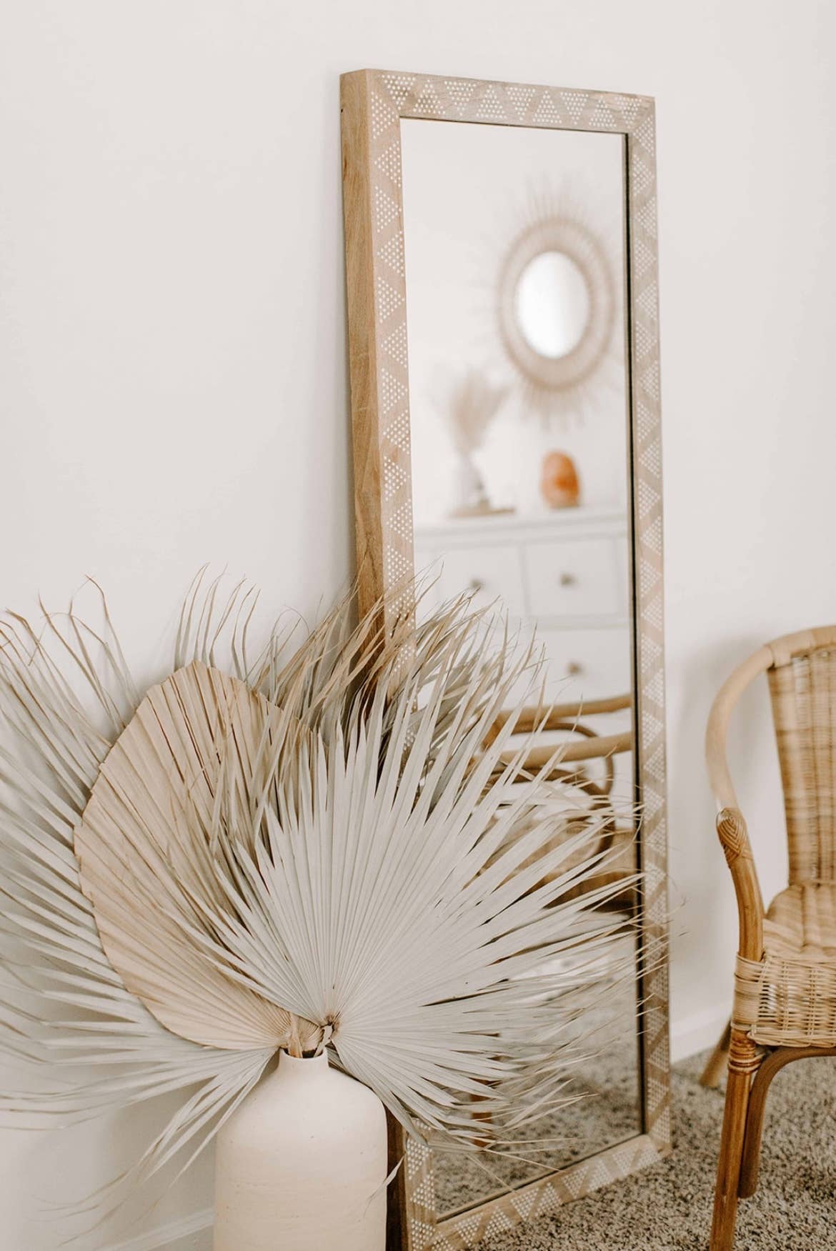 The Blooming Palm - Wholesale Retailermonster - Set van 3 natuurlijke palmwaaierbladeren met veervormige uitstraling + 1 gratis palmwaaier van 51 cm4