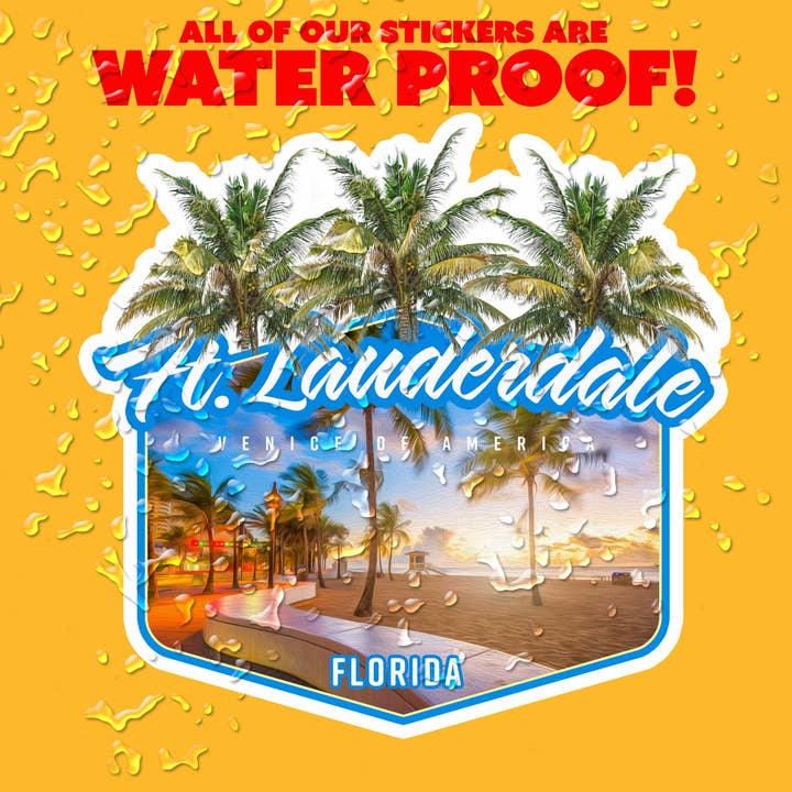 Ft. Lauderdale Sticker for wholesale by Real Cool Stickers & Stuff