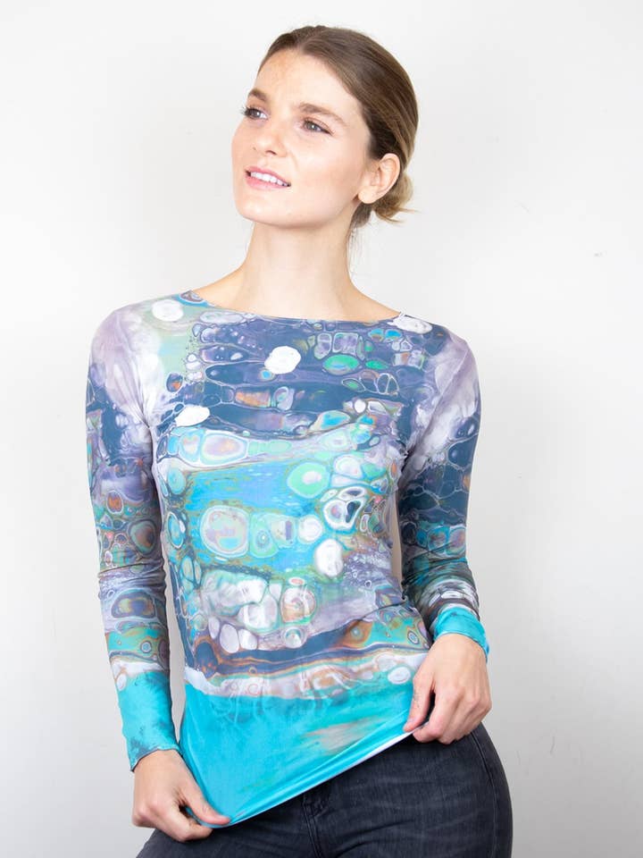 AMB Designs - Wholesale Knit Top - Women's - Odyssey Raw Edge Second Skin Top
