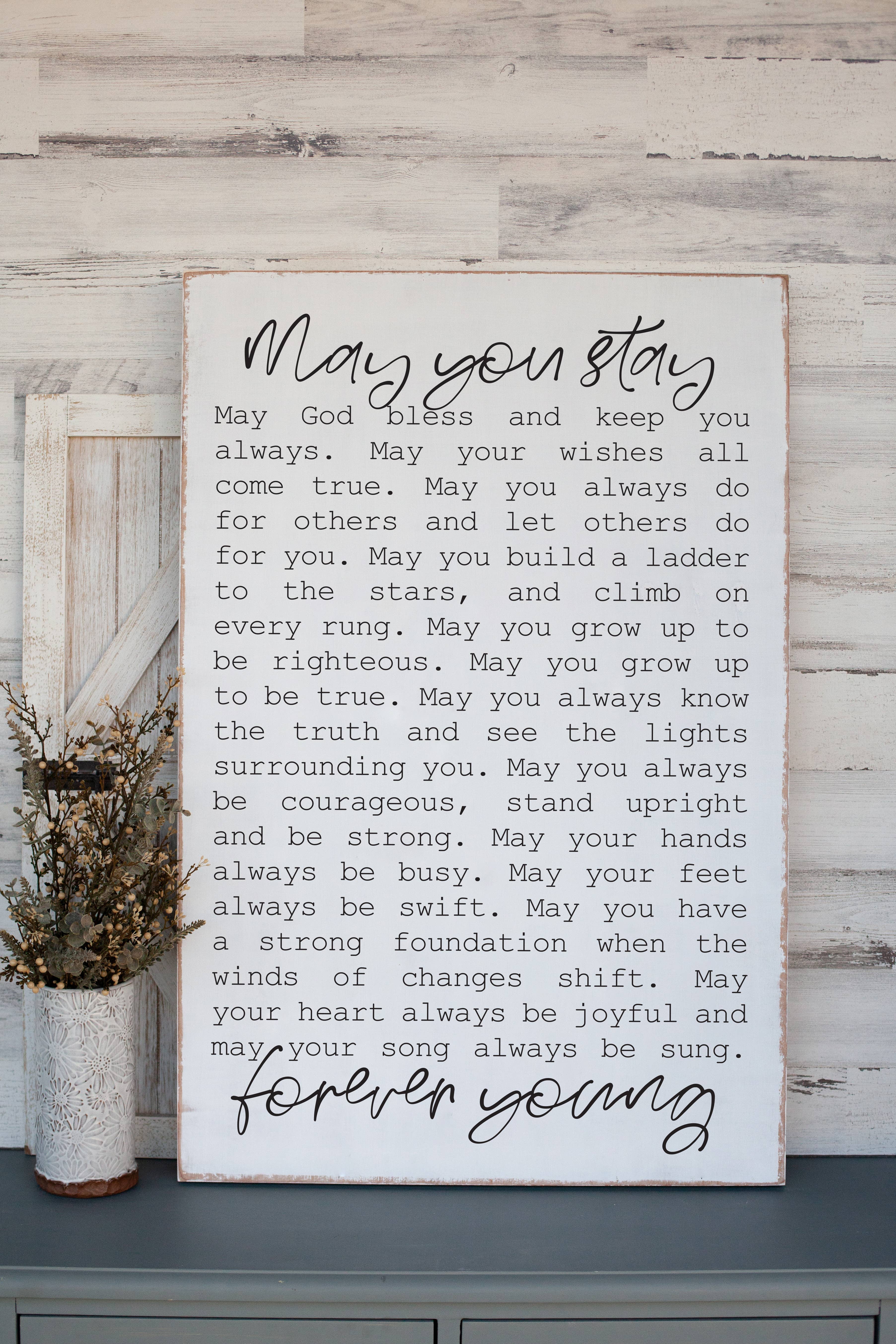 Our Kindred Home – wholesale Sign – Forever Young2