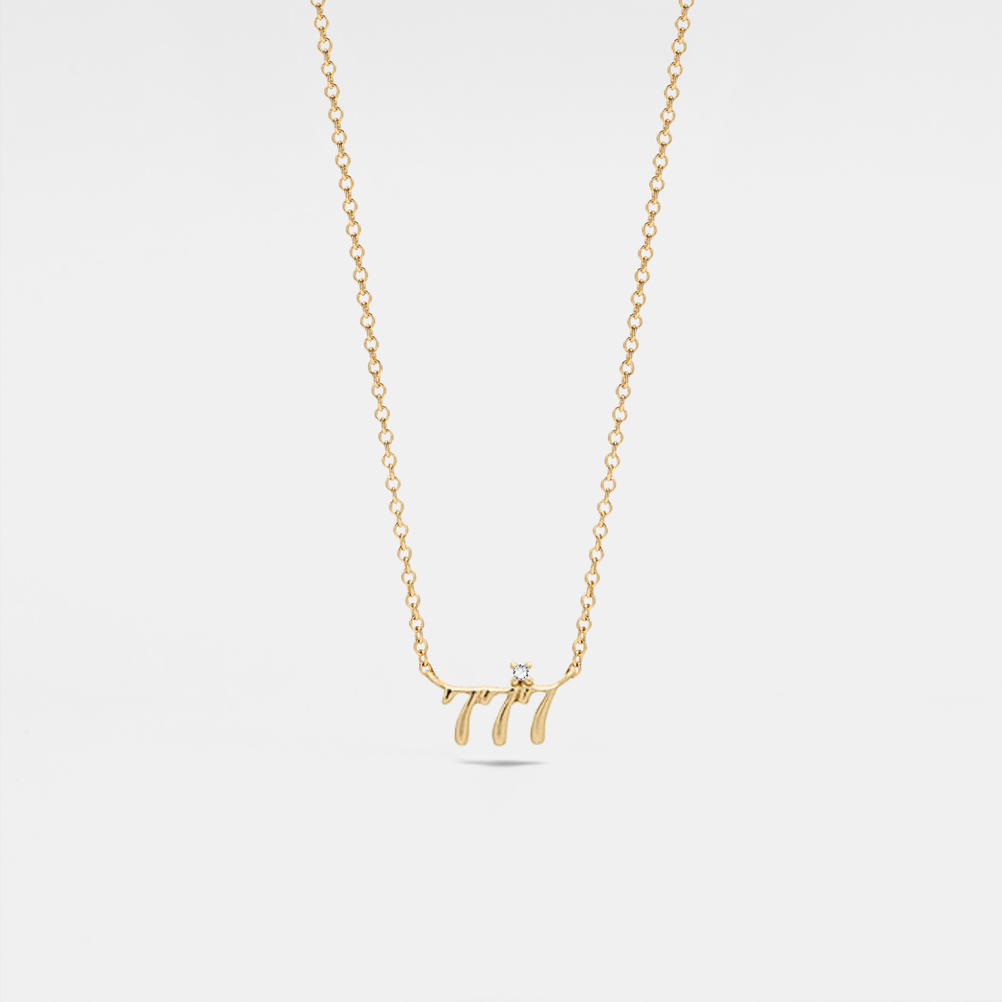 Perimade & Co. LLC - Wholesale Pendant/Charm Necklace - Dainty Angel Number Charm Necklace in 925 Sterling Silver6