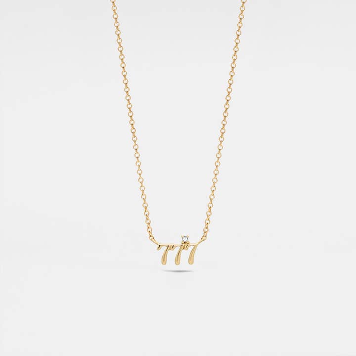 Perimade & Co. LLC - Wholesale Pendant/charm necklace - Dainty Angel Number Charm Necklace in 925 Sterling Silver6