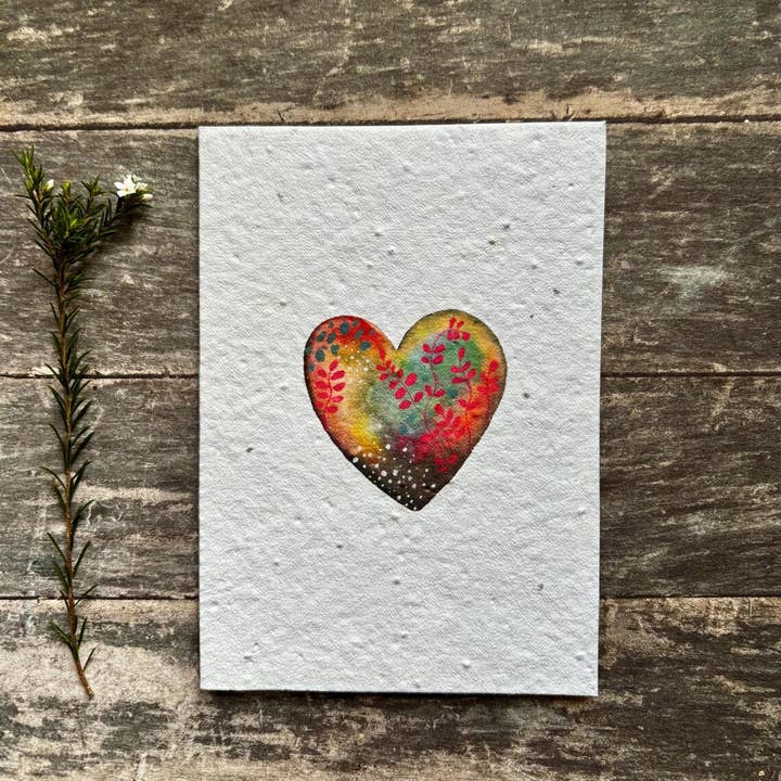 Erika's Whimsical Art – wholesale Love card – Plantable Seed Paper Love Card, Blank Inside 3