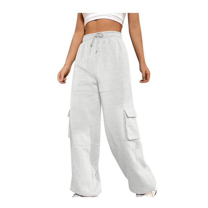Sweetkama - Wholesale Athletic Sweatpants/Joggers - Women's - Ladies Elastic Waist Wide Leg Sweatpants 10562