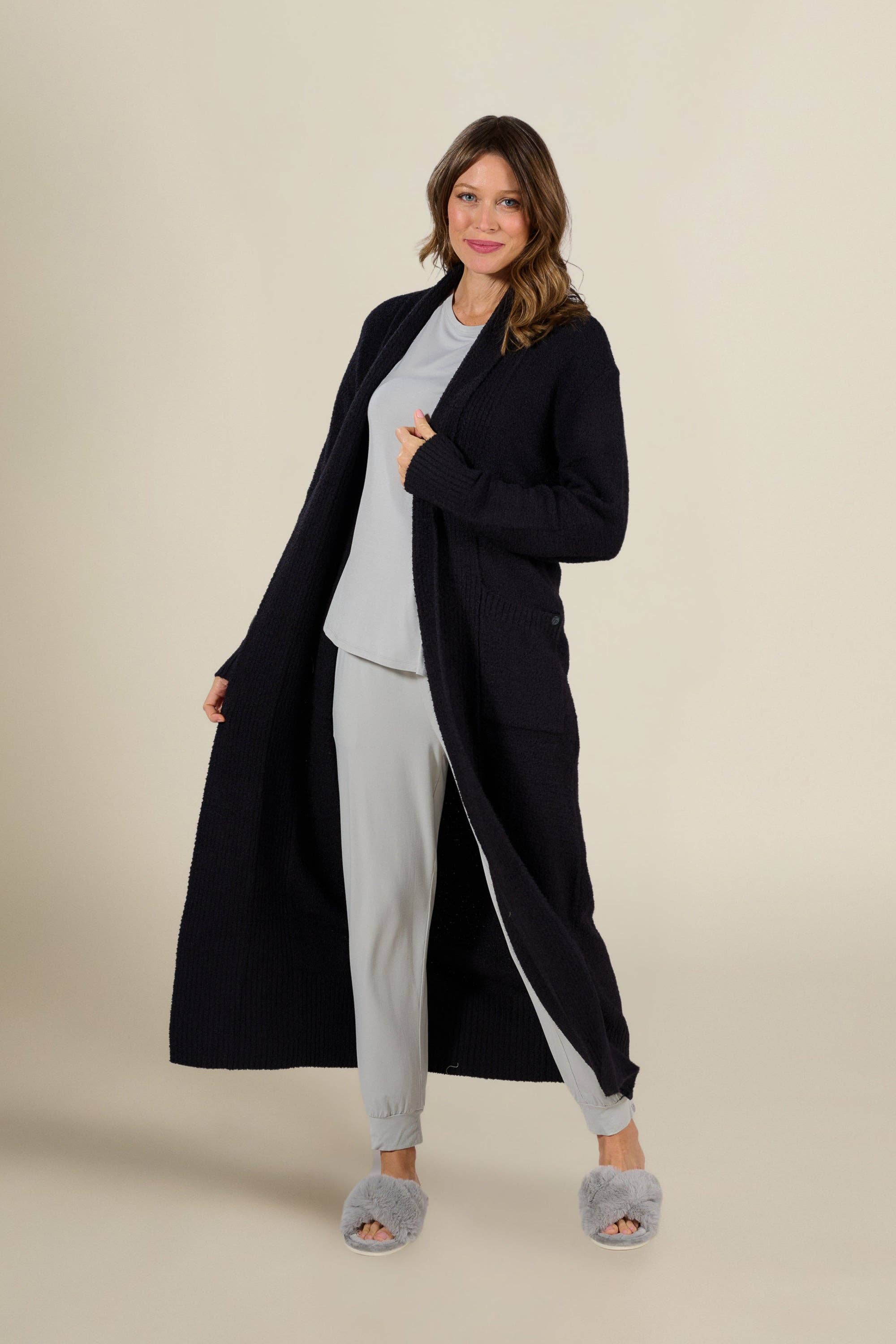 Faceplant Dreams - Wholesale Robe - Women's - Plush Long Cardigan0