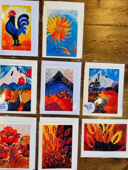 Tarjetas de felicitación de pinturas originales de KSC, colores brillantes para venta al por mayor de KSC Art, LLC