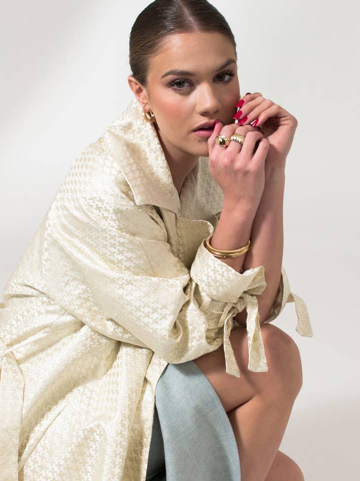 The Mae Trench Coat for wholesale by Bastet Noir