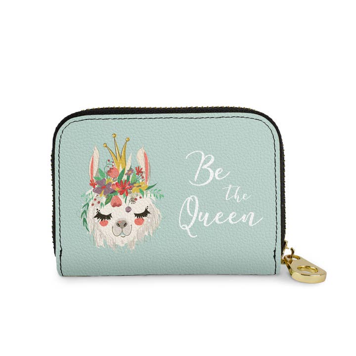 Llama Be the Queen Zipper Wallet for wholesale by Monarque