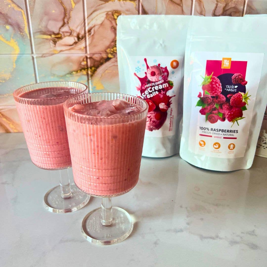 NutriBoom – Großhandel Eis/Sorbet – Gefriergetrocknete Eiscreme-Bubbles Erdbeer-Magie 45 g15