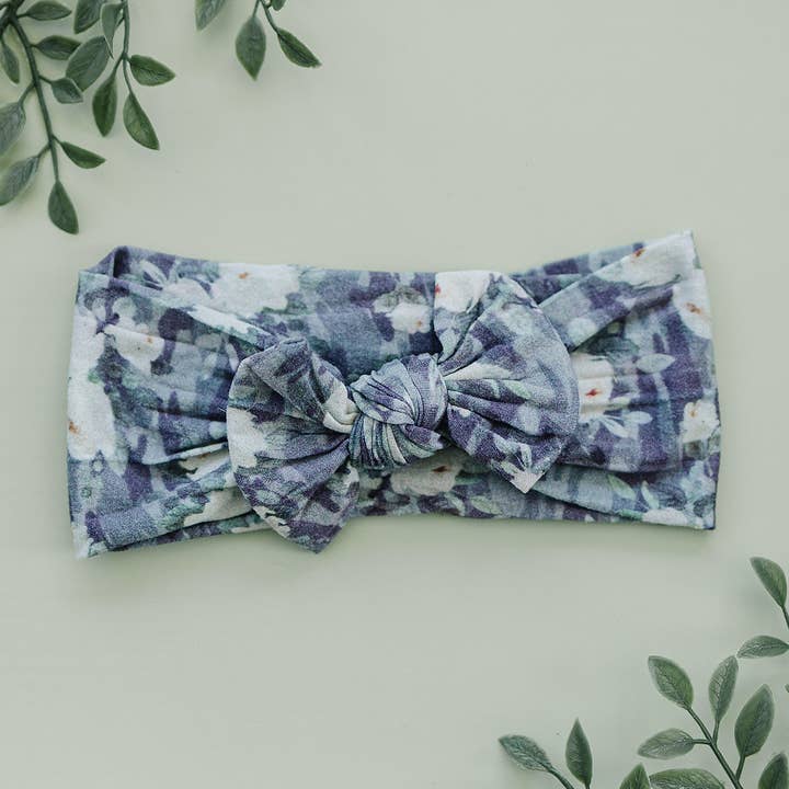 Camo Floral Nylon Headband for wholesale by Golden Dot Lane