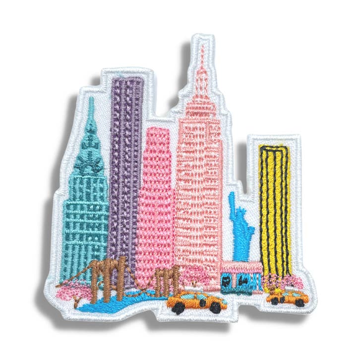 Écusson Rose de New York | NYC | Écusson à Repasser | Cadeaux DIY pour la vente par Fusion Artsy