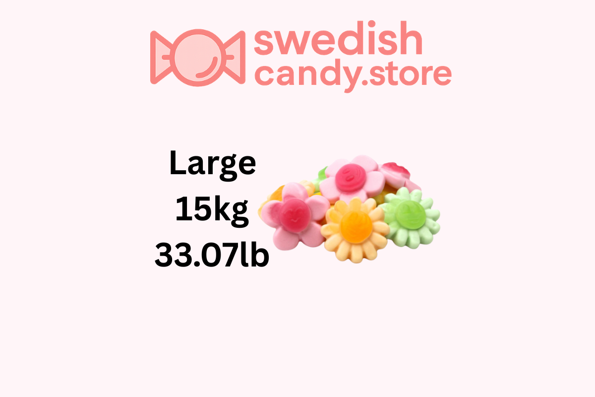 Swedish Candy.Store - Swedish Candy – Gomas por atacado – Doce Sueco-Flor Feliz 2,5 kg/ 5,51LB2