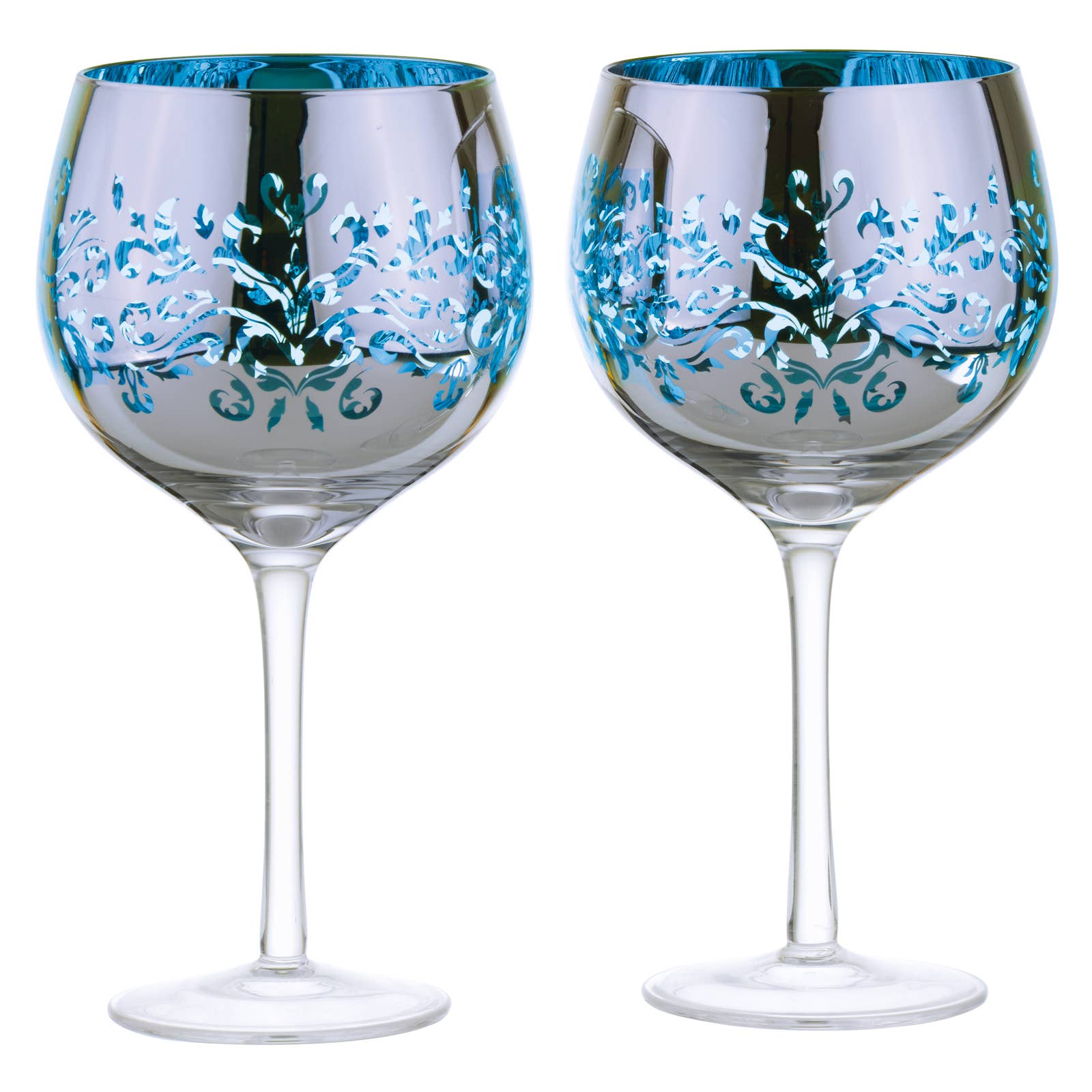 The DRH Collection BV - Wholesale Cocktail/Liquor Glass - Set of 2 Filigree Gin Glasses Blue1