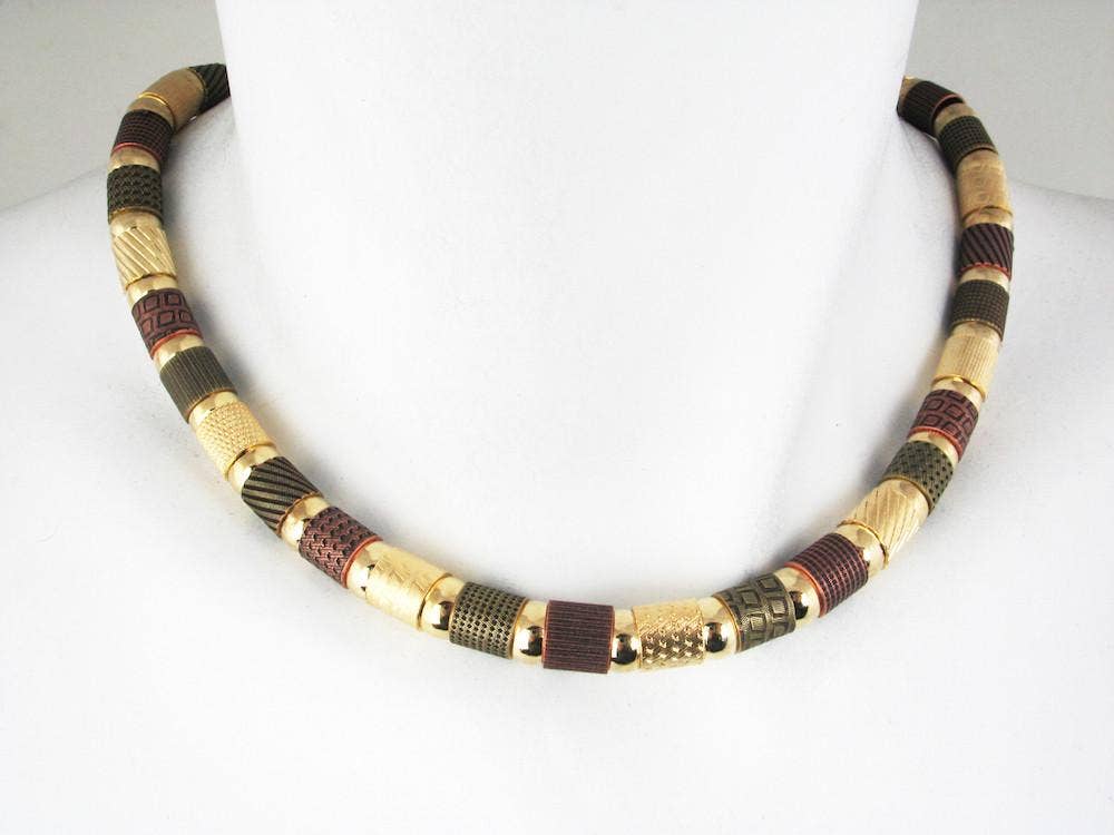 Erica Zap Designs - Wholesale Beaded/Pearl Necklace - Textured Tube & Ball Necklace2