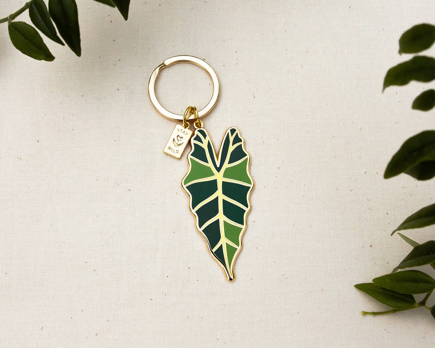 Wildship Studio - Wholesale Keychain - Women's - Jungle Leaf Stay Wild Keychain8