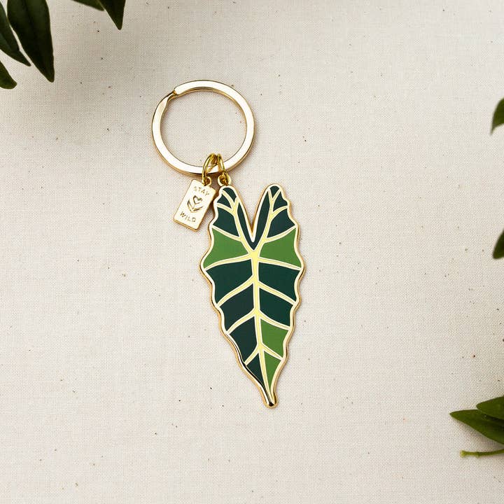 Wildship Studio - Vente Porte-clés – femme - Porte-clés Feuille de Jungle Restez Sauvage8