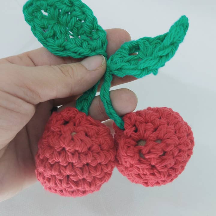 Cherries Catnip Toy - MADE TO ORDER for wholesale by Glitter Ghost Clothing and Accessories
