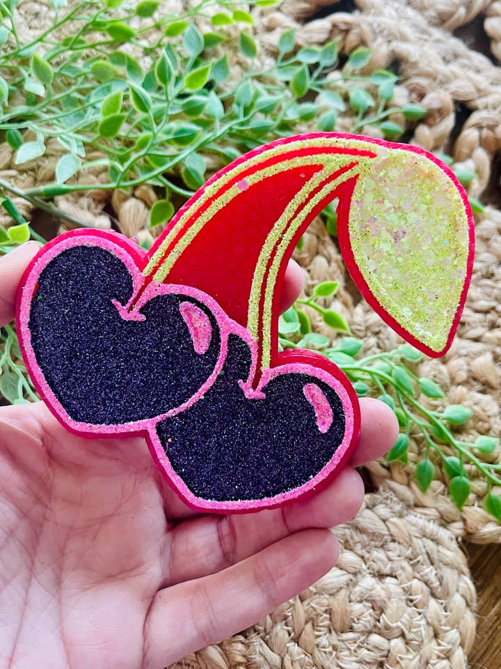 Heart Cherries Car Freshie for wholesale by Stay Fresh’ies Air Fresheners