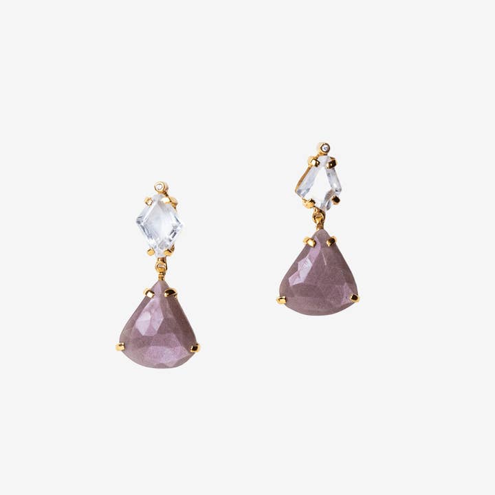 Helen Angel Earrings - Trillion Cut for wholesale by Golden Horn Jewellery