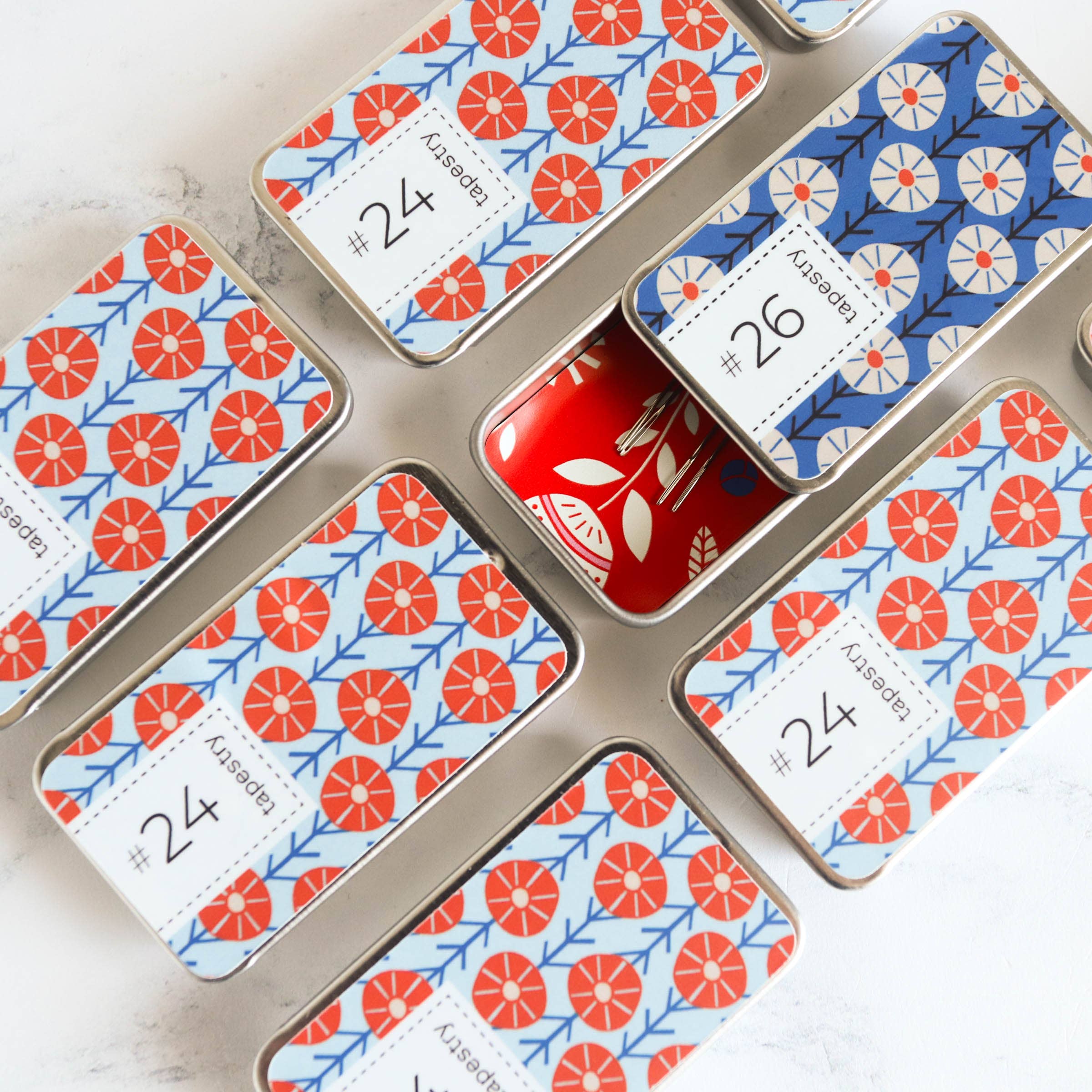 Stitched Modern - Wholesale Embroidery/Cross Stitch Supplies - Magnetic Slide-Top Needle Tin With Cross Stitch Needles6