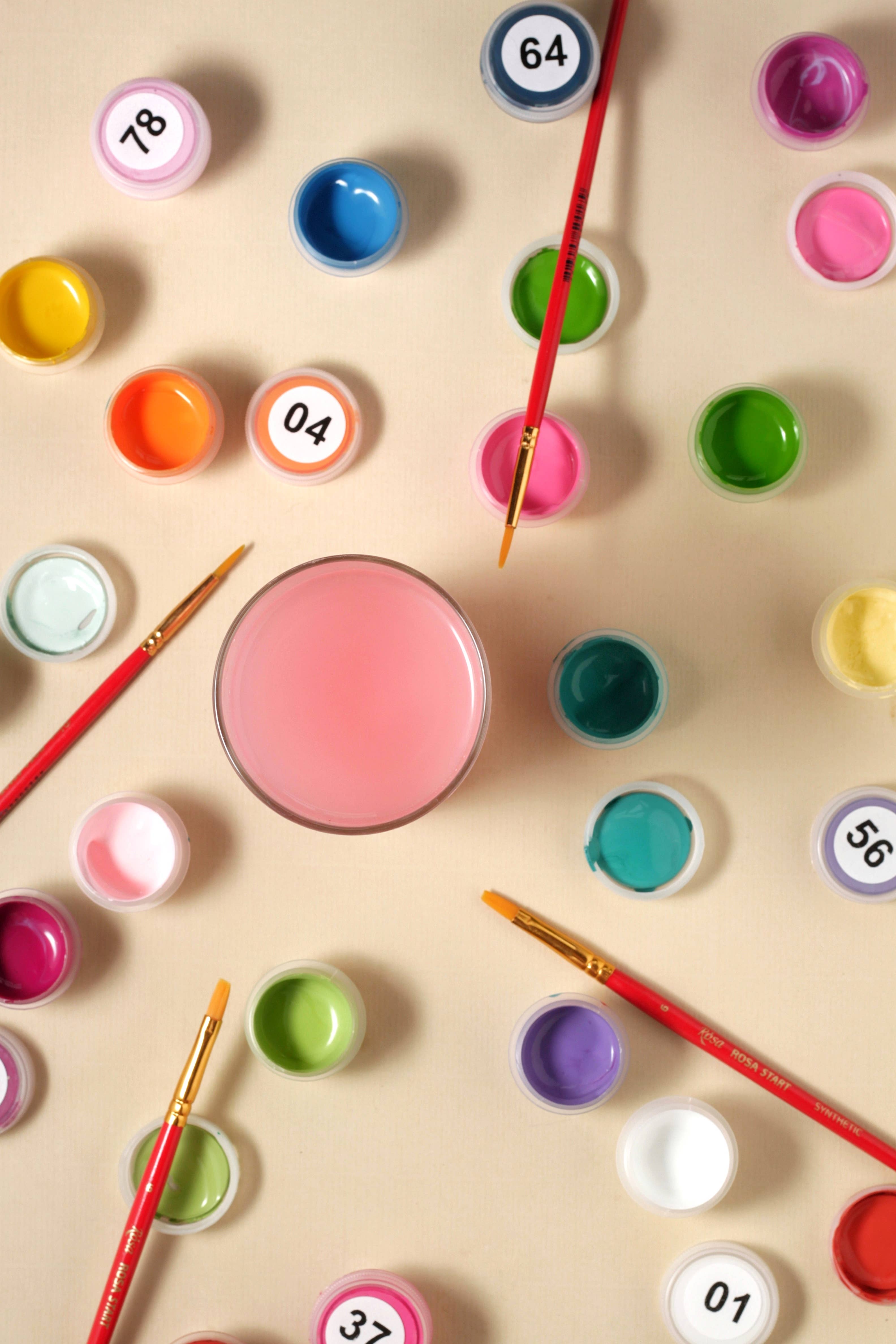 Fainotoys – Kit de artesanato DIY por atacado – Artwille Pintura por Números DIY - Gato e Borboleta, nível 23