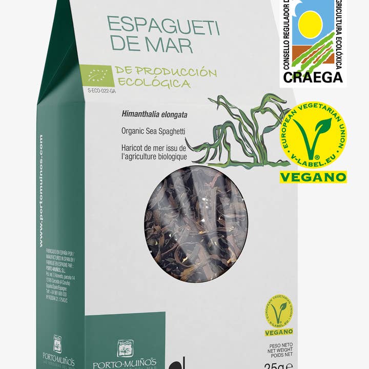 Porto-Muiños SL - Vente Pâtes - Spaghetti d'algues déshydratées ÉCO 25 g