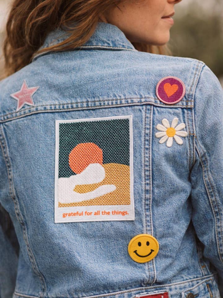 Grateful Large Iron On Patch, Hat Patch, Patches for wholesale by Polished Prints