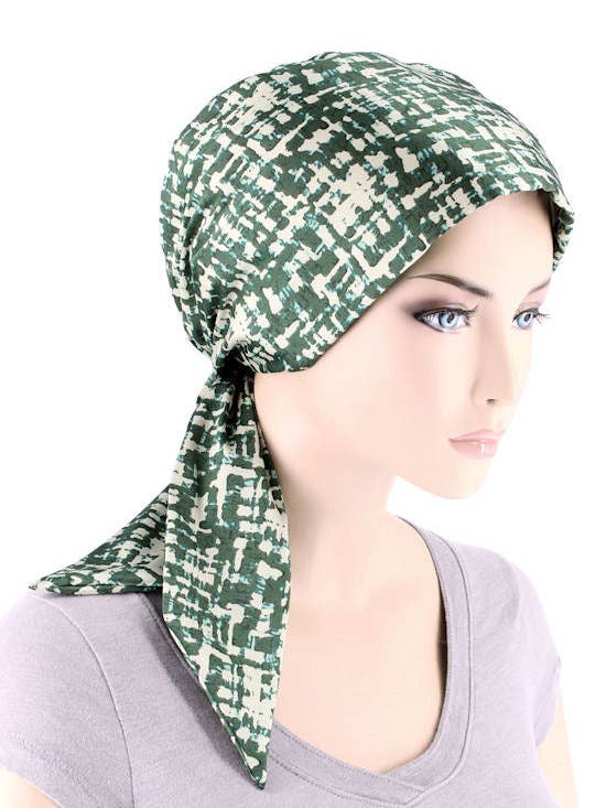 Chemo Fashion sjaal Fern Groen Geometrisch voor wholesale door Turban Plus