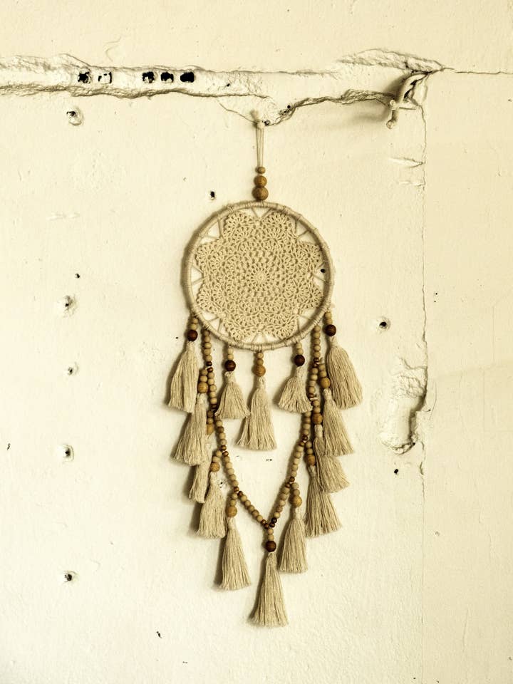 Macrame Dream Catcher, Home Decor, Wall Hanging for wholesale by Gypsy Moon Arts