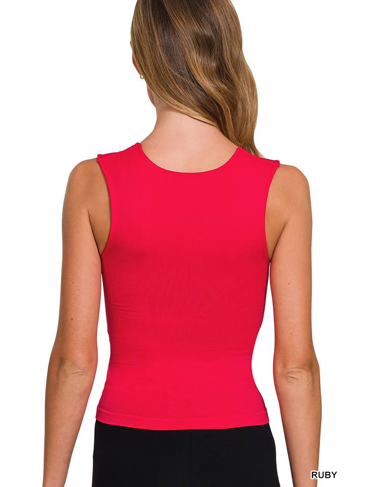 Vanilla Monkey - Wholesale Tank top – Women′s - U-neck Seamless Cropped Tank Top With Built In Bra5