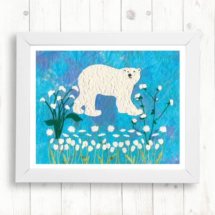 Impressão artística do urso polar por atacado de Whimsy Spot