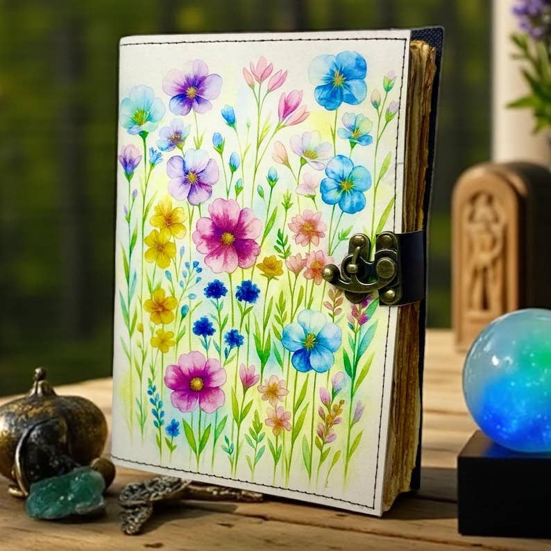 Leatherooze - Vente Journal intime - Grimoire en cuir fait main, livre des ombres rechargeable6