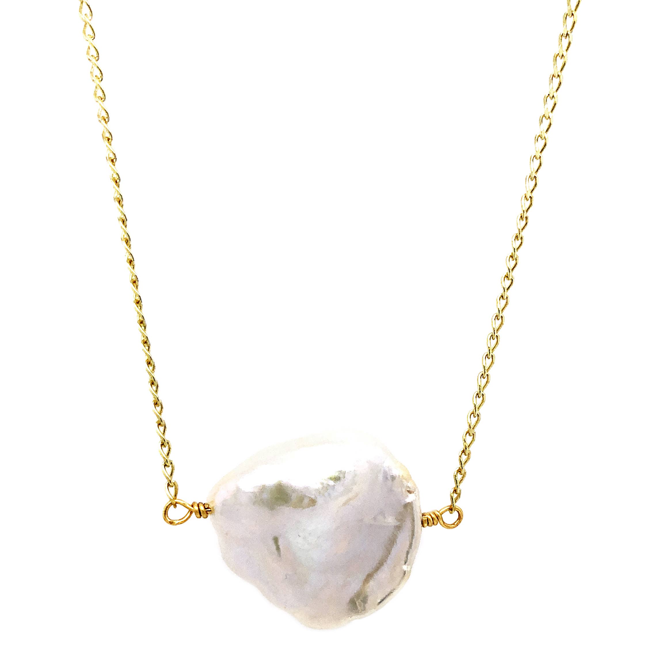 Dlux Jewels - Wholesale Beaded/Pearl Necklace - Kashi Pearl Gold Plated Sterling Silver Necklace0