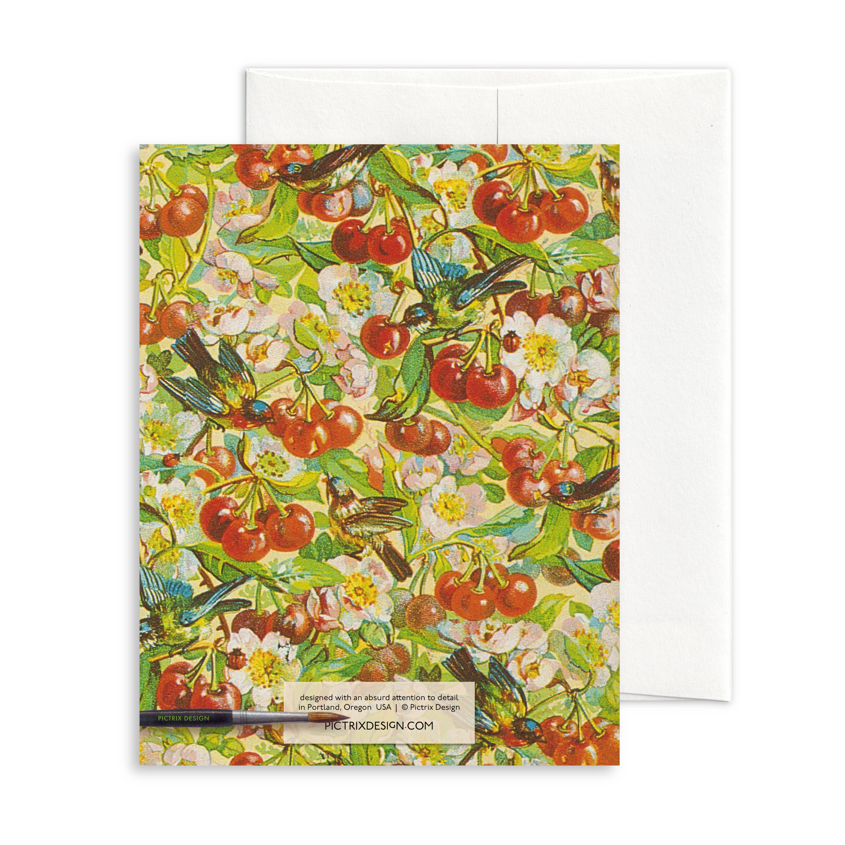 Pictrix Design - Wholesale Thank You Card - Thank-you A2 notecard (cherries)1