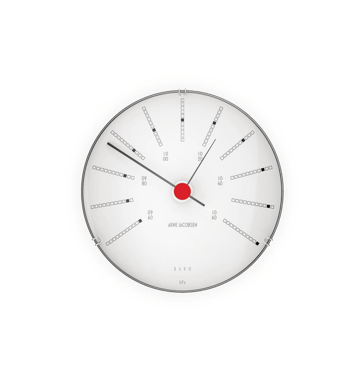 Danish Design Collective - Wholesale Thermometer - Arne Jacobsen - Bankers - 4.7" Dia. Wall Barometer- White