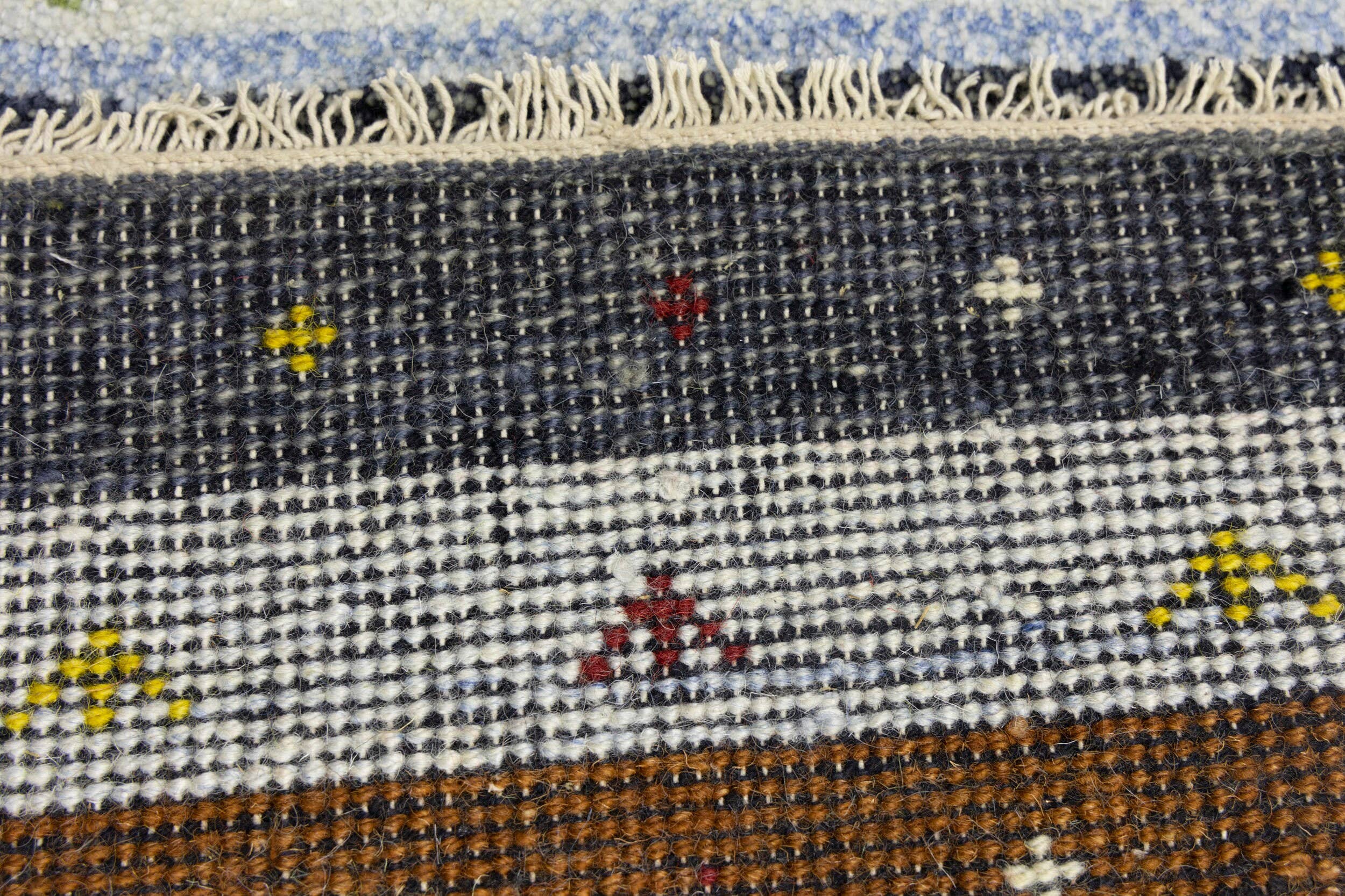 Magic Rugs Inc. – Engroshandel Løst tæppe – Grøn 1'5X4 Tribal Indo-Gabbeh moderne tæppe | Orientalsk naturlig9