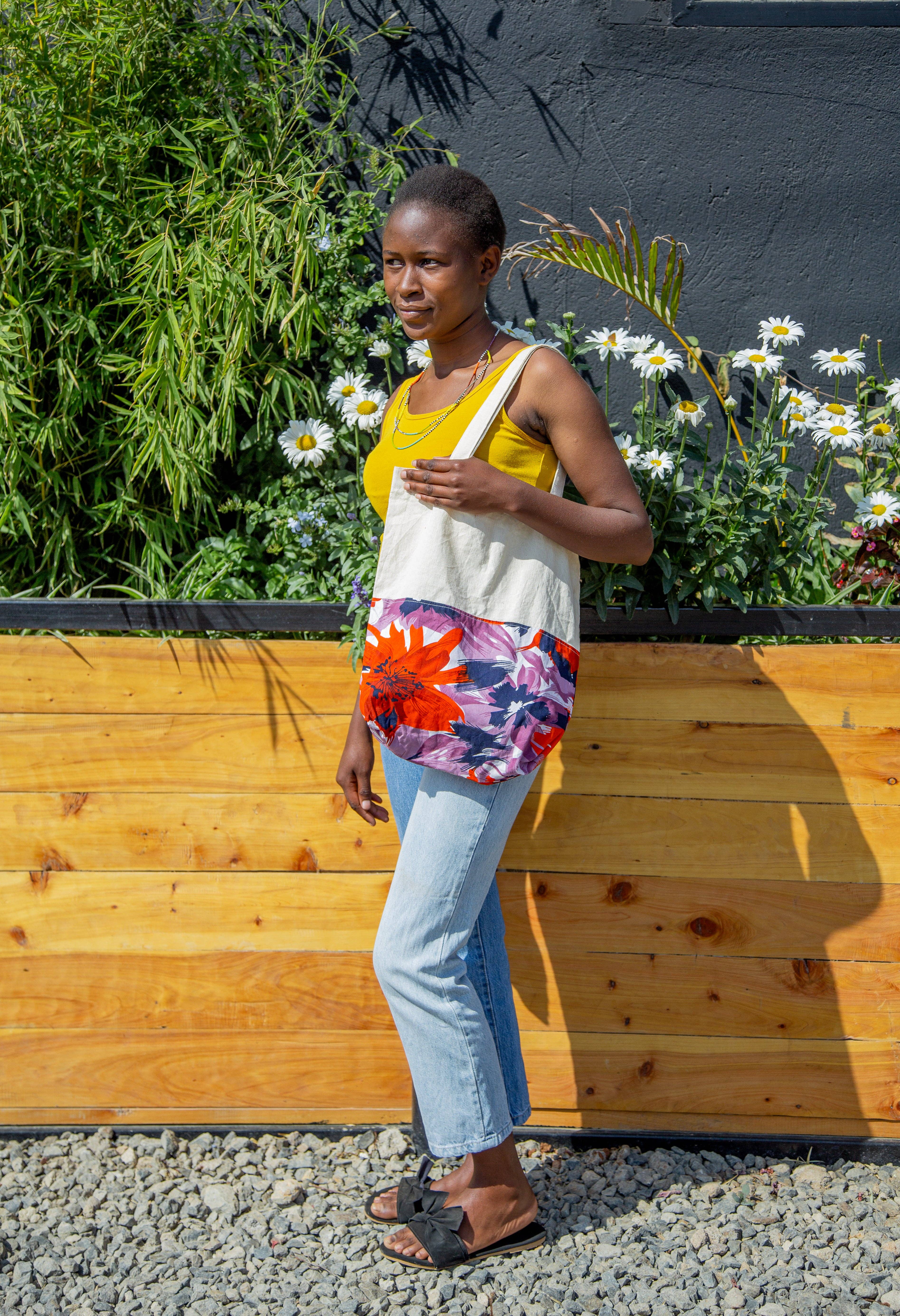 Grain of Rice Project - Wholesale Tote Bag - Women's - Bloom Canvas Tote Bag3