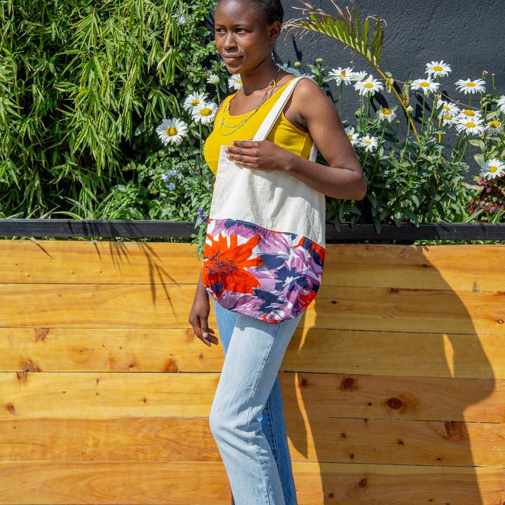 Grain of Rice Project - Wholesale Tote Bag - Women's - Bloom Canvas Tote Bag3