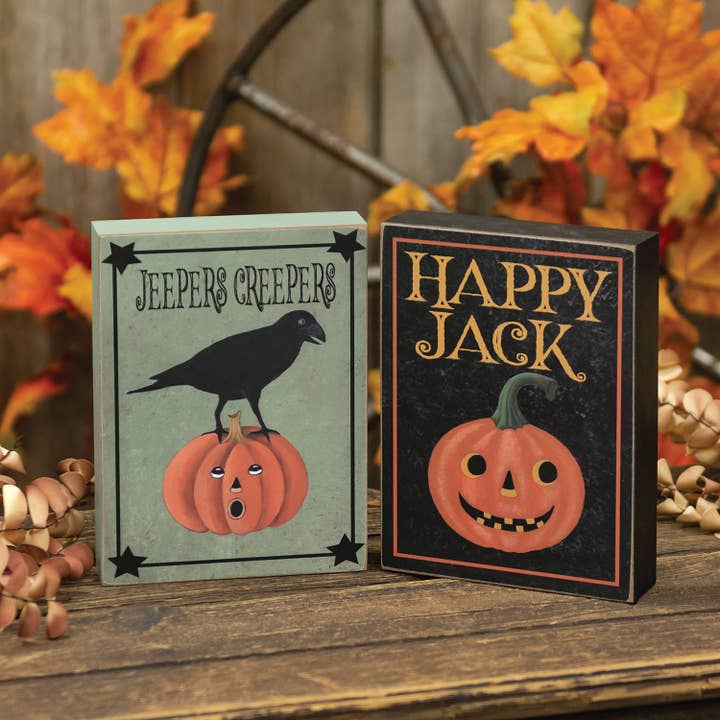 The Hearthside Collection - Wholesale Sign - Happy Jack Vintage Look Box Sign, 2 Assorted1