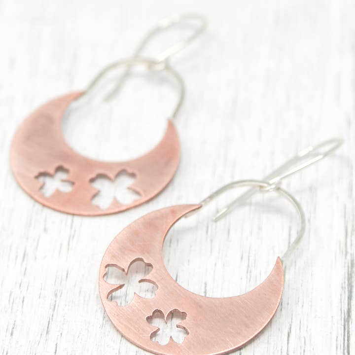 Botaniska örhängen, ormbunke timjan ginkgo grodd blomma gren för wholesale av Rising Jewelry