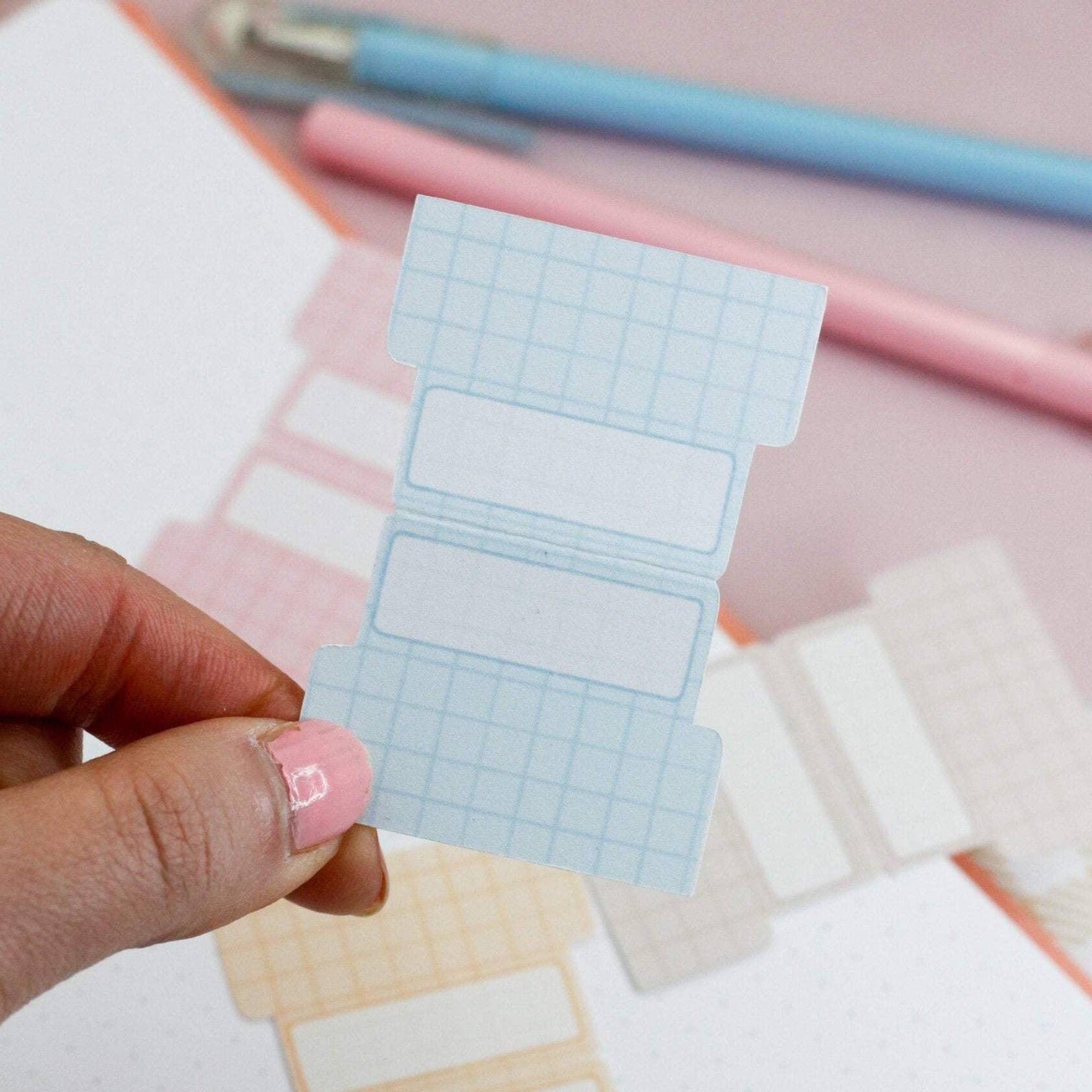 My Sweet Paper Card - Wholesale Sticker - Adhesive tabs - Pastel grid tab dividers5