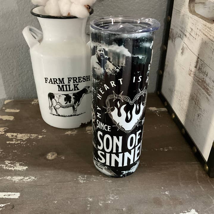 Son Of A Sinner 20oz Tumbler for wholesale by Farm Life Crafting